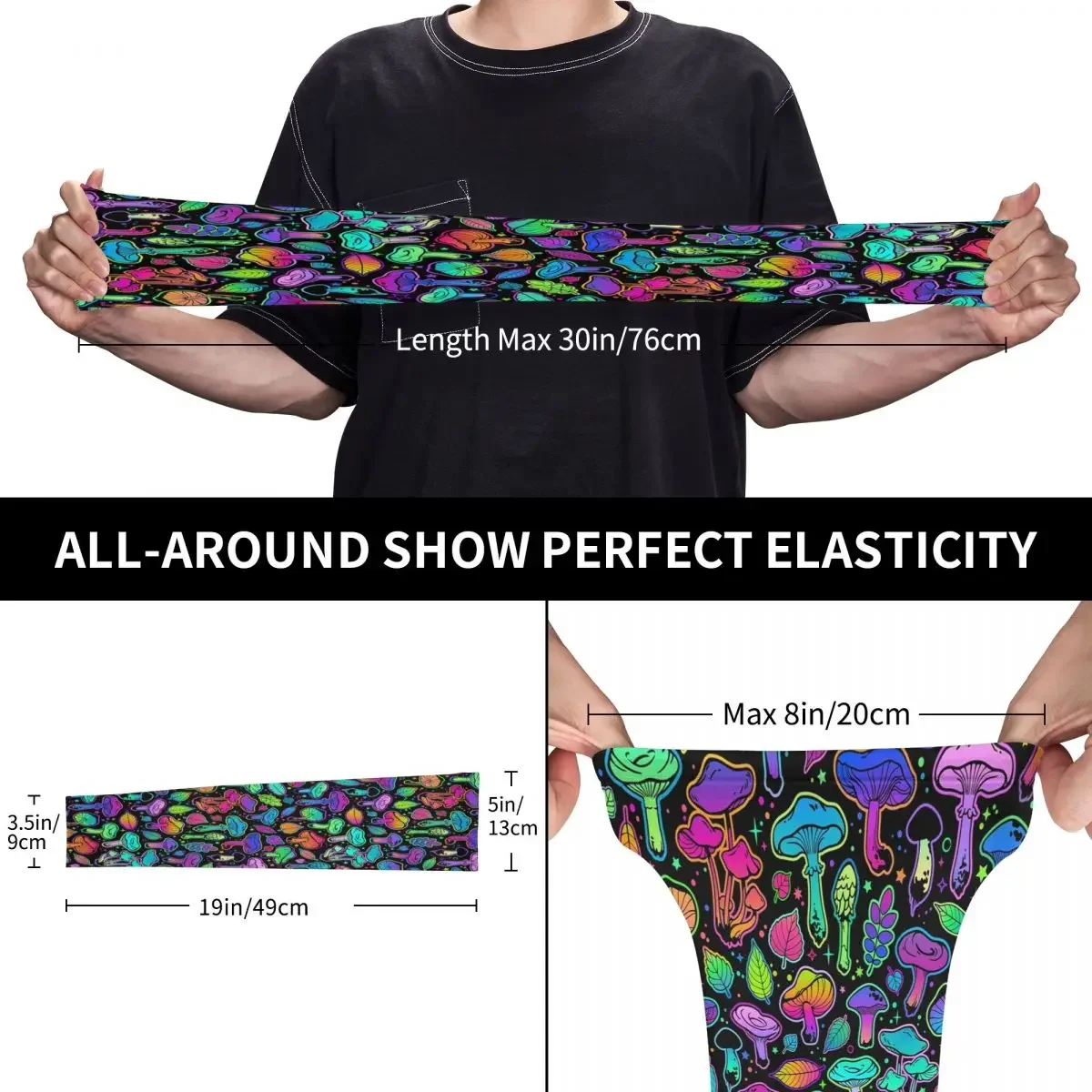 Psicodélico mágico arcoíris setas sol protección UV mangas de brazo deportes atléticos misterioso Boho tatuaje cubrir