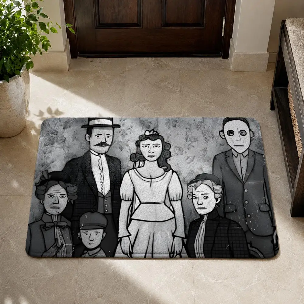Puzzle Game R-rusty Lake Floor Mat Flannel Non-Slip Washable Soft Rug For Bathroom Kitchen Bedroom Living Room Home Decor