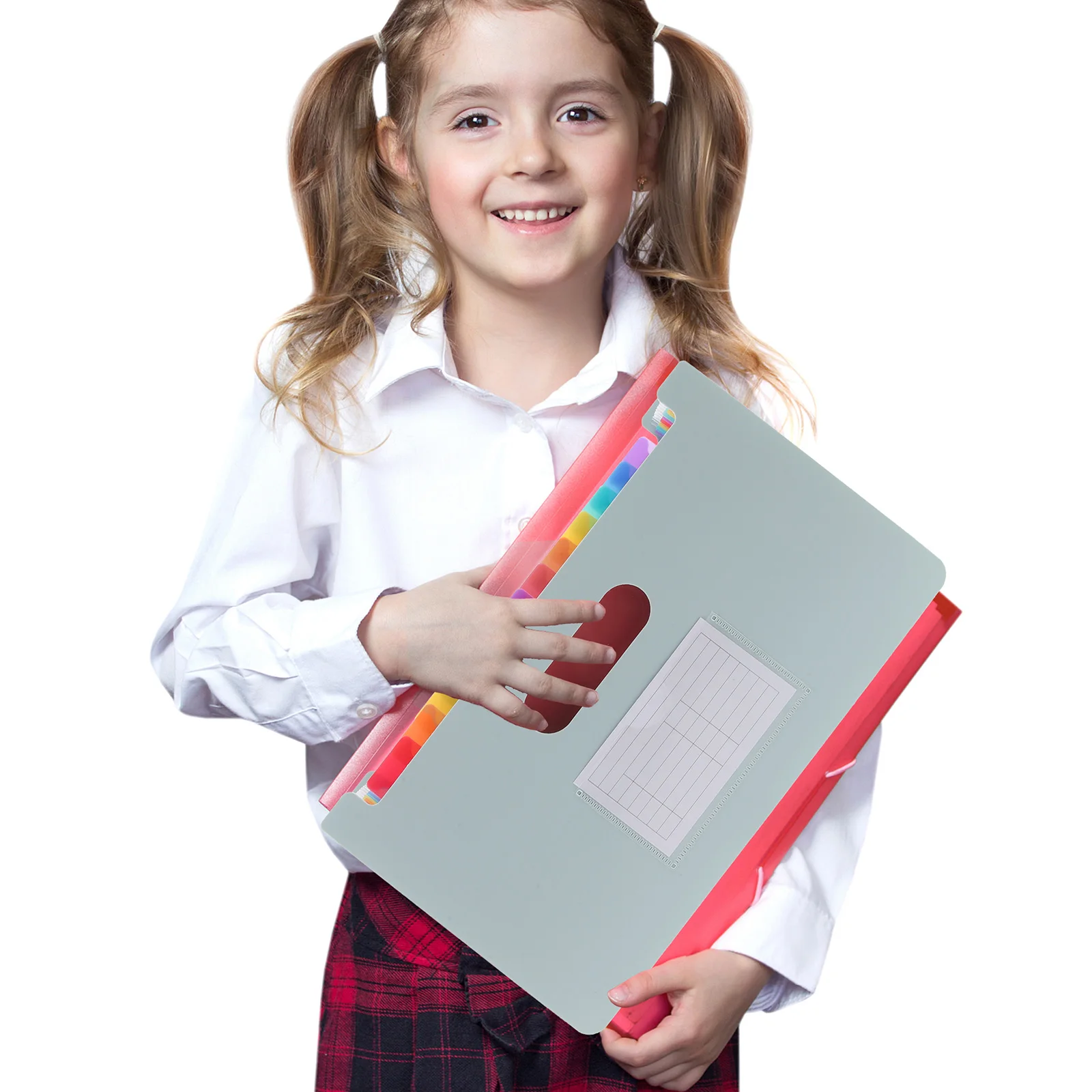 A5 Invoice Storage Bag Large Capacity 2 Layers File Organizer Portable PP Material Receipt Holder Accordion Folder Document Bag