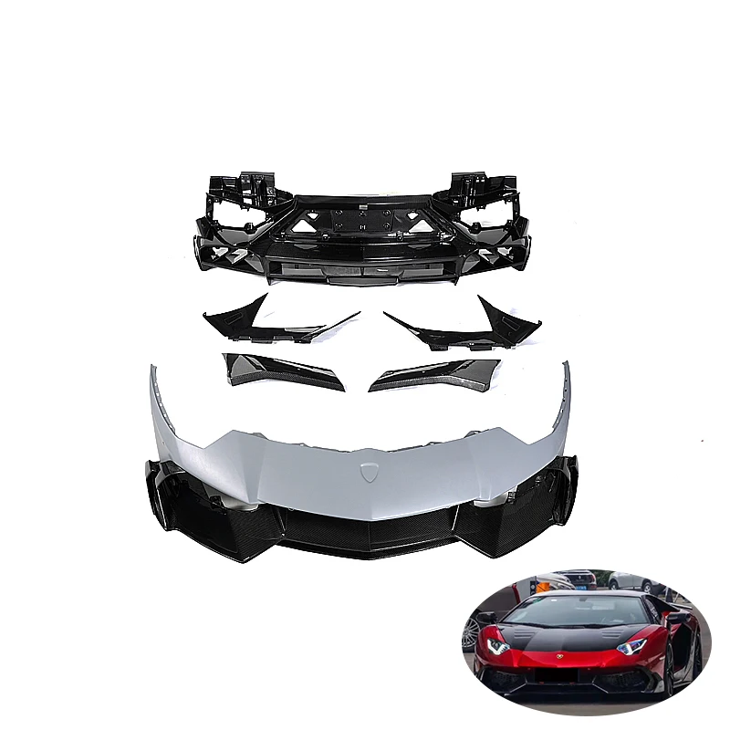 Lamborghini Aventador Upgrades MSY Style Body Kit with Langyu Automotive Parts Dry Carbon Fiber Front and Rear Bumper Body Kit