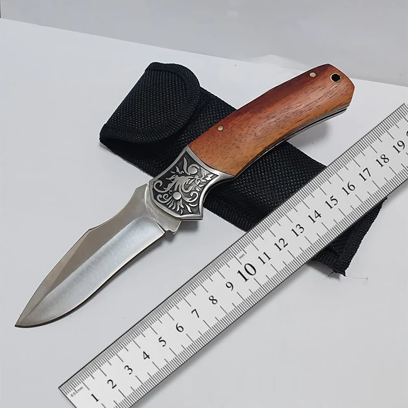 Pocket Knife Free shipping 5Cr13 steel blade wood Handle Kitchen Tools Outdoor Camping DEC Tools