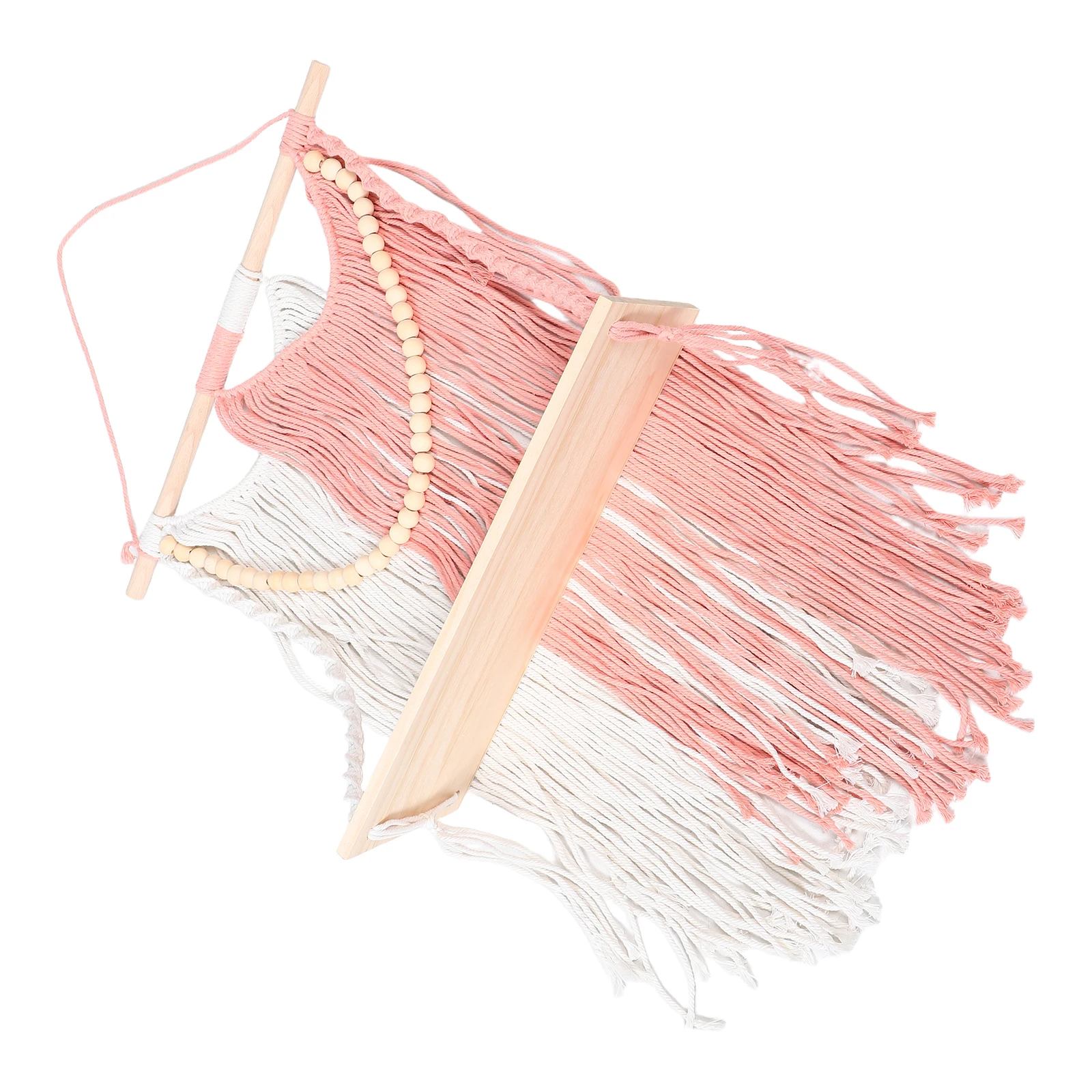 

Hand Woven Macrame Shelf Boho Style Cotton Rope Hanging Decor Vintage Home Wall Tapestry Decorative Plant Hanger Tassel