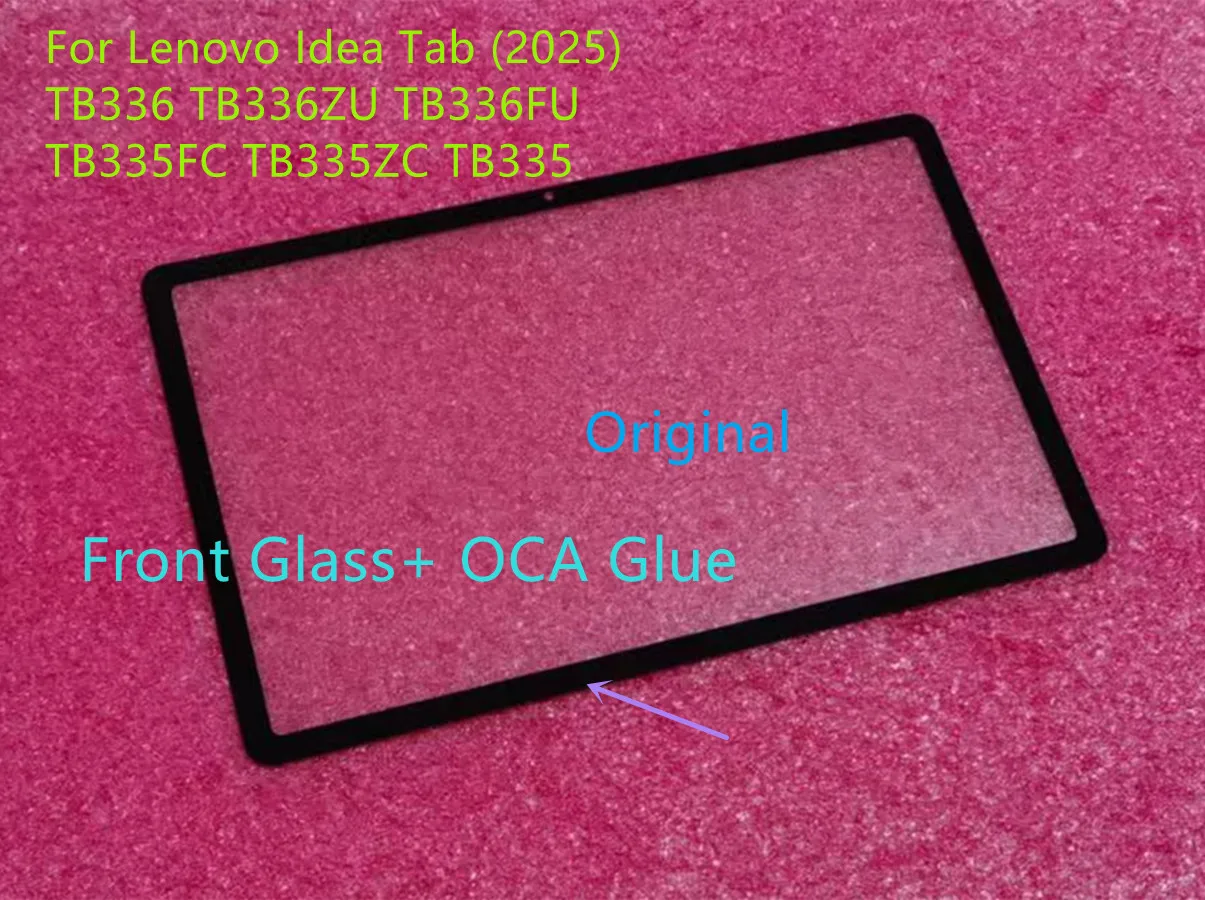 For Lenovo Idea Tab (2025) TB336 TB335 TB336ZU TB335FC TB335ZC TB336FU Touch Screen Panel Tablet Front Outer LCD Glass +OCA Test