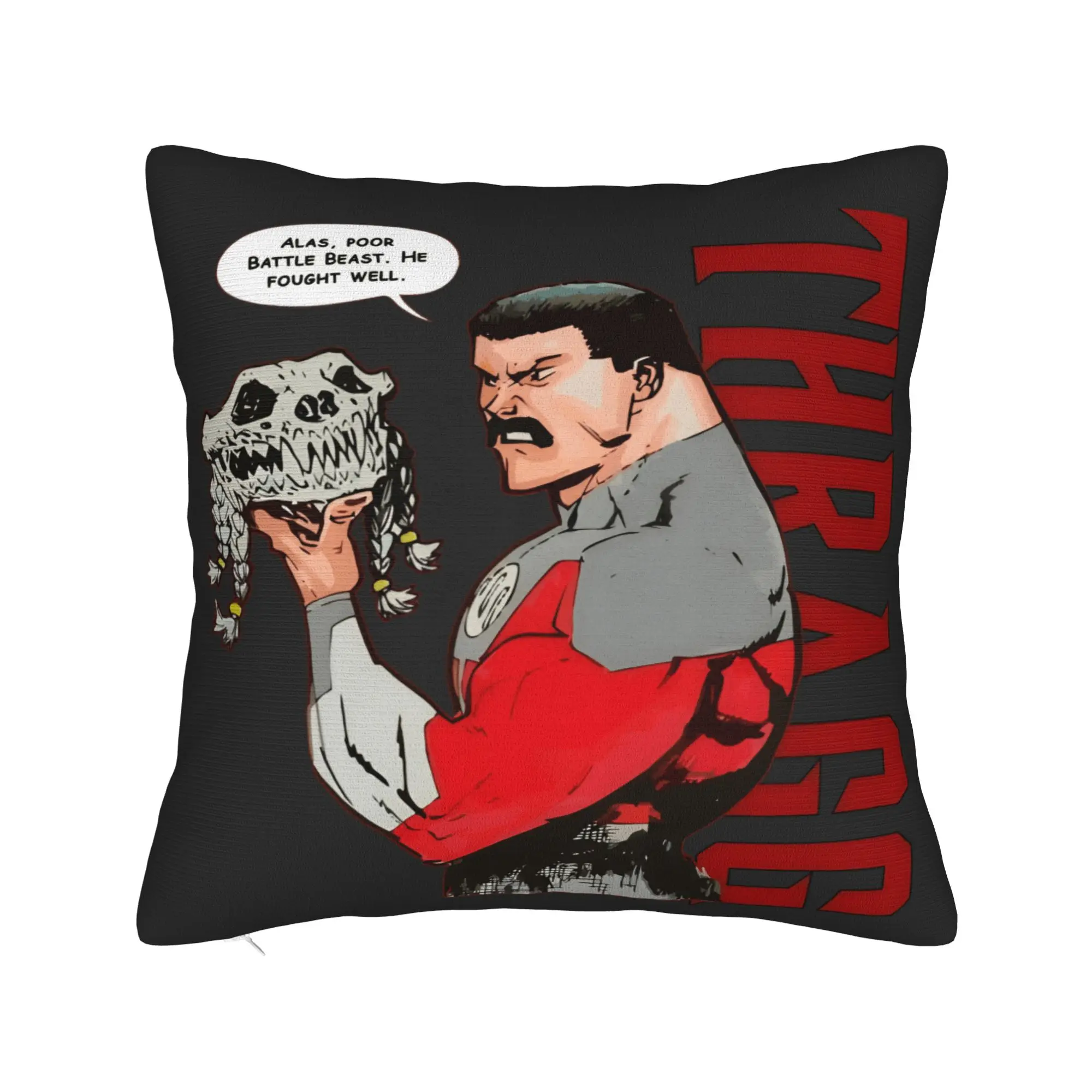 Battle Beast I-Invincible Comic Thragg Pillow Cover  Square Cushion Cover Funny Pillow Case For Living Room Chair
