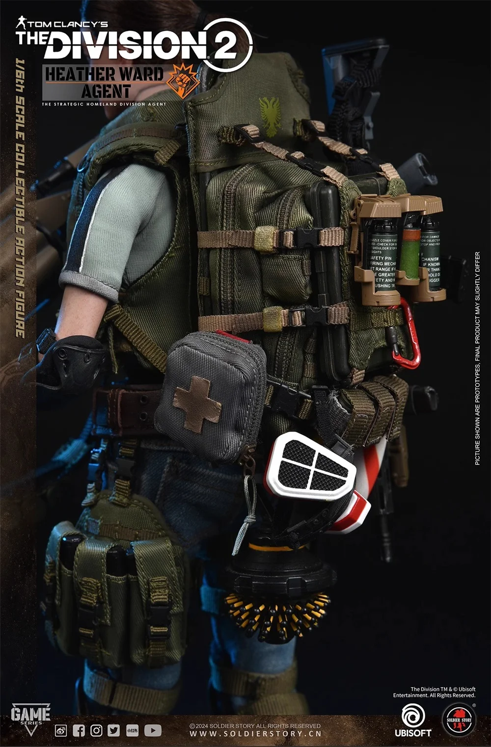 

1/6 Soldierstory SSG009 Soldier Female Agent Ward Operation Toys Model Backpack Bag Belt Waist Duty Belt Accessories For 12" DIY