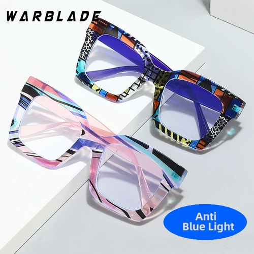 Imagen 2 del producto 2025 gafas cuadradas coloridas anti-luz azul para mujer, gafas decorativas transparentes únicas a la moda para la salud de los ojos, gafas para mujer