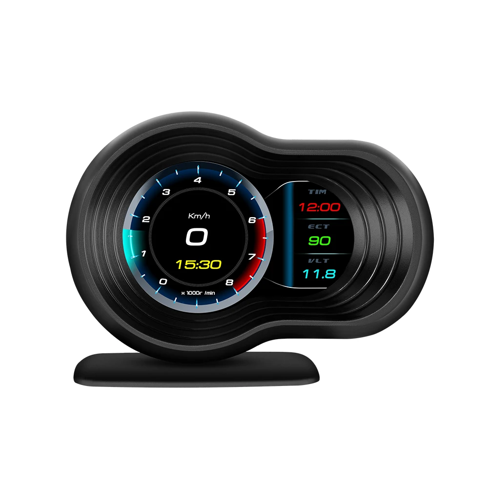 F9 Turbo Gauge Head Up Display For HUD OBD2 HD Digital Guage Display Speed Monitoring With Acceleration Turbo Brake Test Car