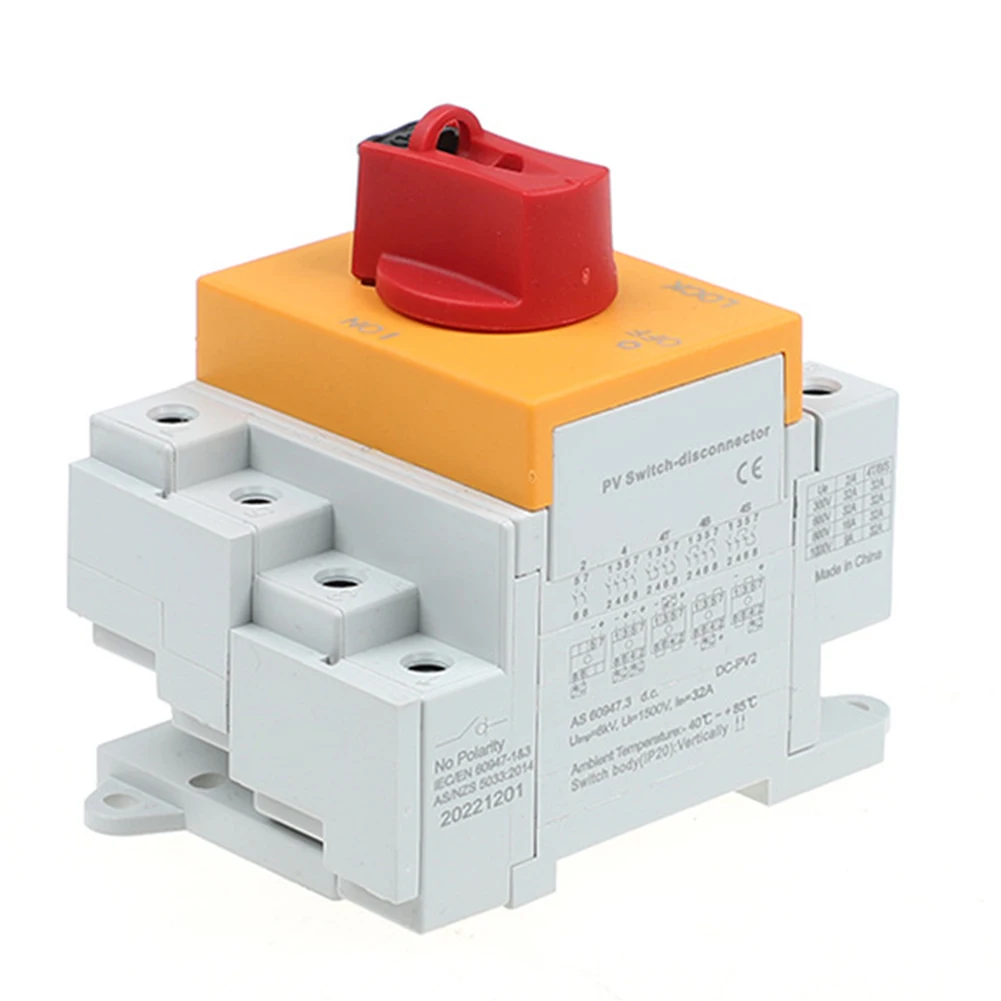 

1000V DC Switch 32A 4S Din Rail Switch For Easy Integration Parallel Wiring Quick Arc Extinction Secure Lock Installation