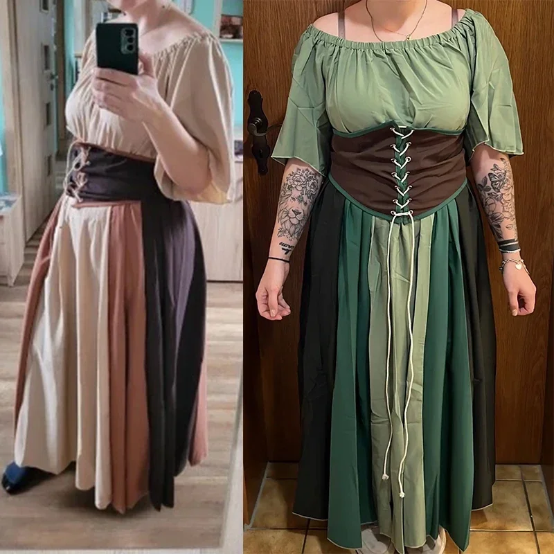 Дворцовый средневековый костюм, женское рождественское платье, винтажное платье Виктории на шнуровке, карнавальная вечеринка, длинный халат, нарядная одежда для косплея M17