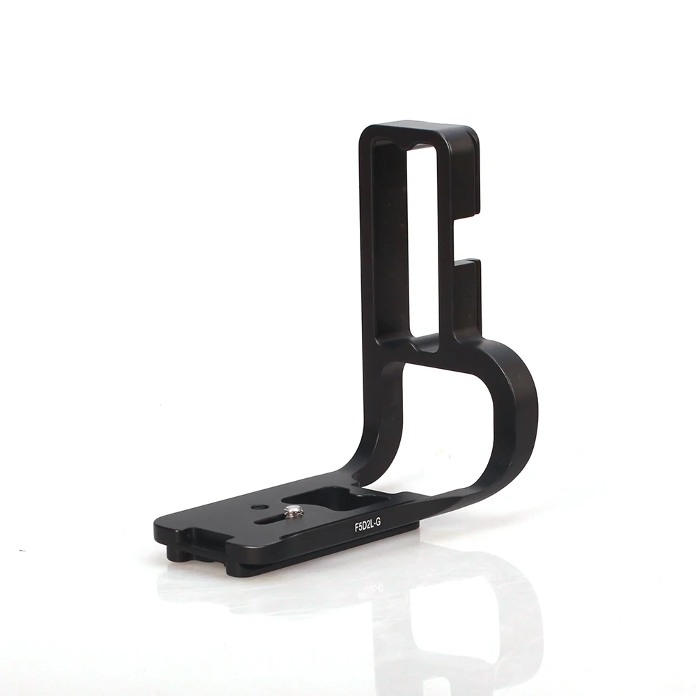 Custom One-piece L-bracket for 5D Mark II 5DII 5D2 DSLR Camera w/ Battery Grip Arca Compatible L Plate