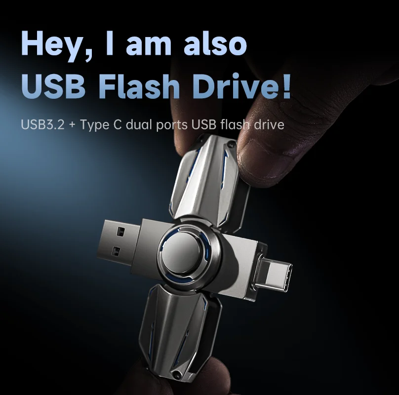 Imagem -03 - Movevelocidade-usb tipo c Flash Drive Pendrive Engraçado Telefones Macbook Laptop pc 550 Mbps 512gb 256gb 128gb Rotação de 360 ° 1tb Usb 3.2