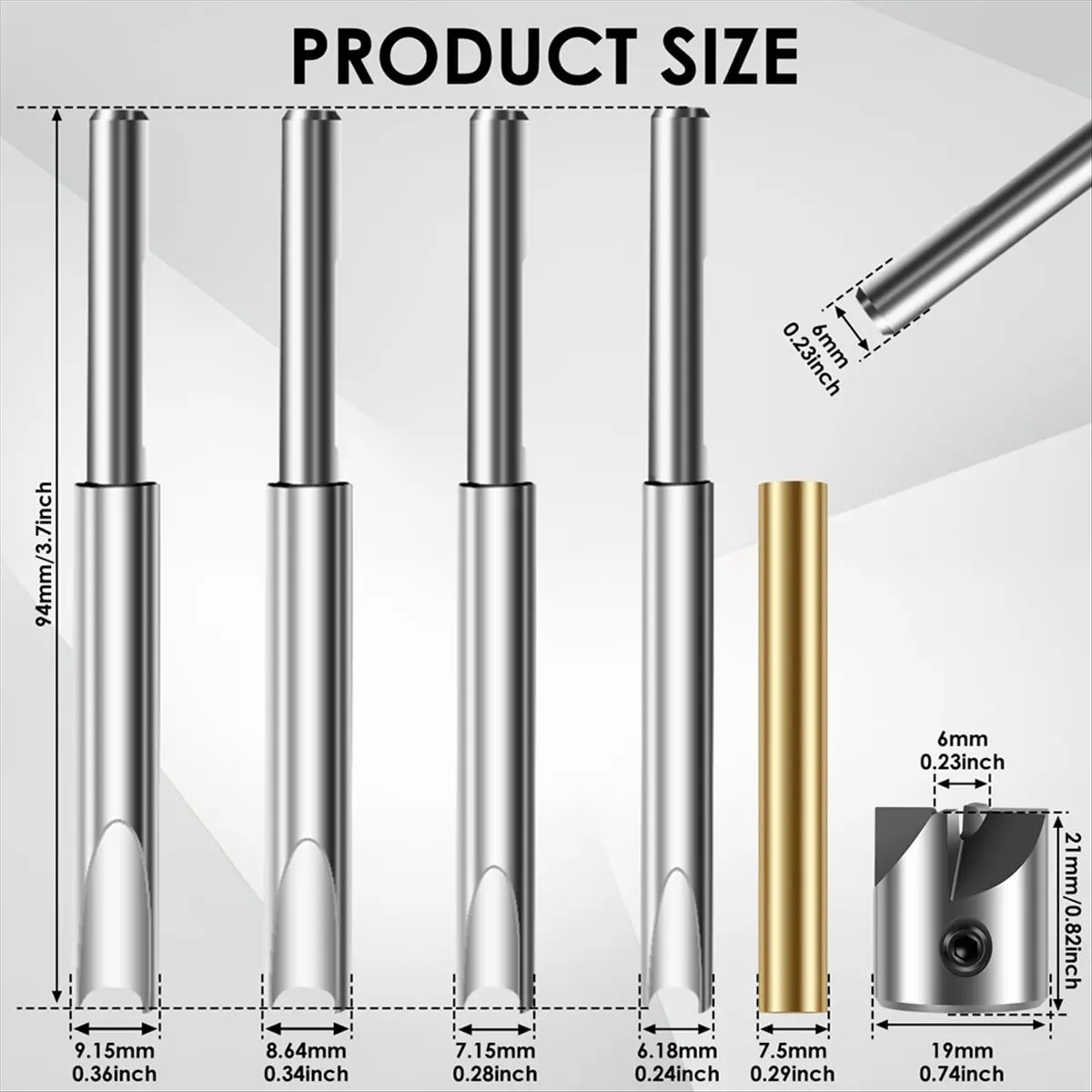 

Набор для изготовления ручек, токарные инструменты по дереву с адаптером для гнезда, набор для обрезки карандашей из высокоскоростной стали, 6 мм, 7 мм, 8 мм, 9 мм-TCES