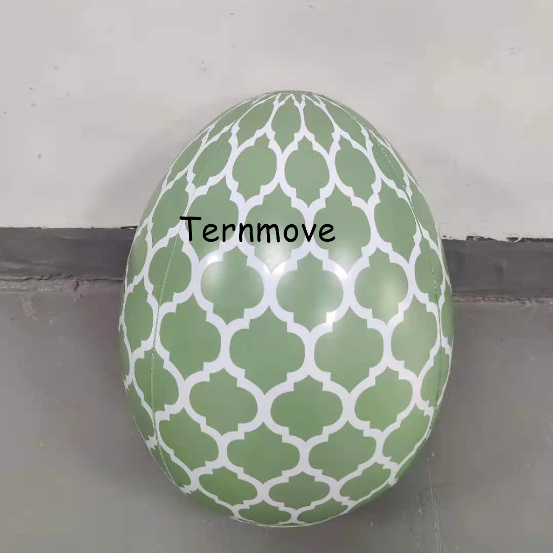 Bola inflável de ovo de páscoa, balão inflável em pvc em forma de ovo, brinquedos para decoração ao ar livre de páscoa