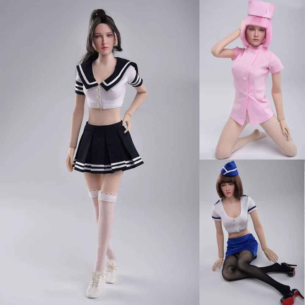 

Createmodels D-04 1/6 Female Maid Suit Nurse Uniform School Clothes Model Fit 12'' Soldier Action Figure Body In Stock