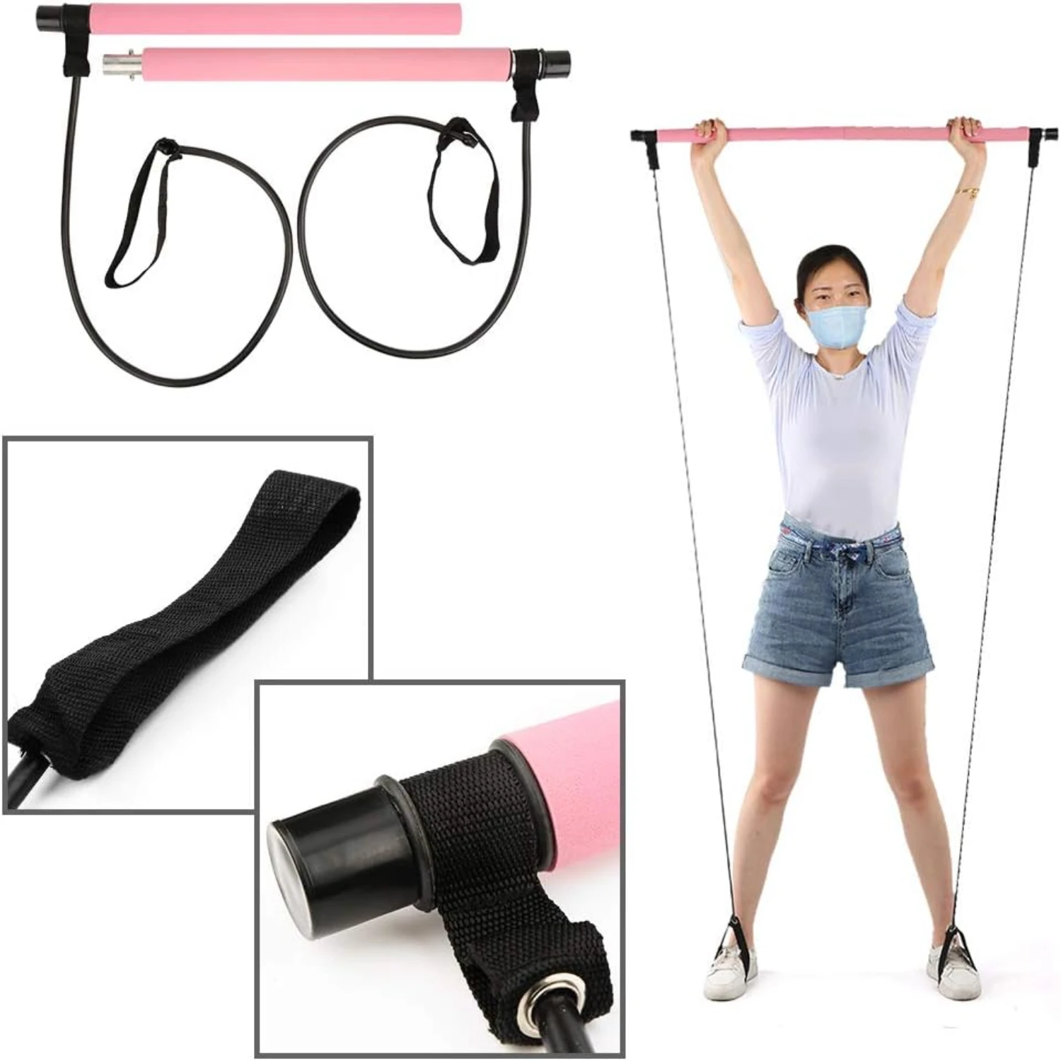 Ulepsz swój program ćwiczeń dzięki naszemu innowacyjnemu i przyjaznemu w użyciu kijowi do pilatesu, który przewiń treningi domowe lub treningi w podróży