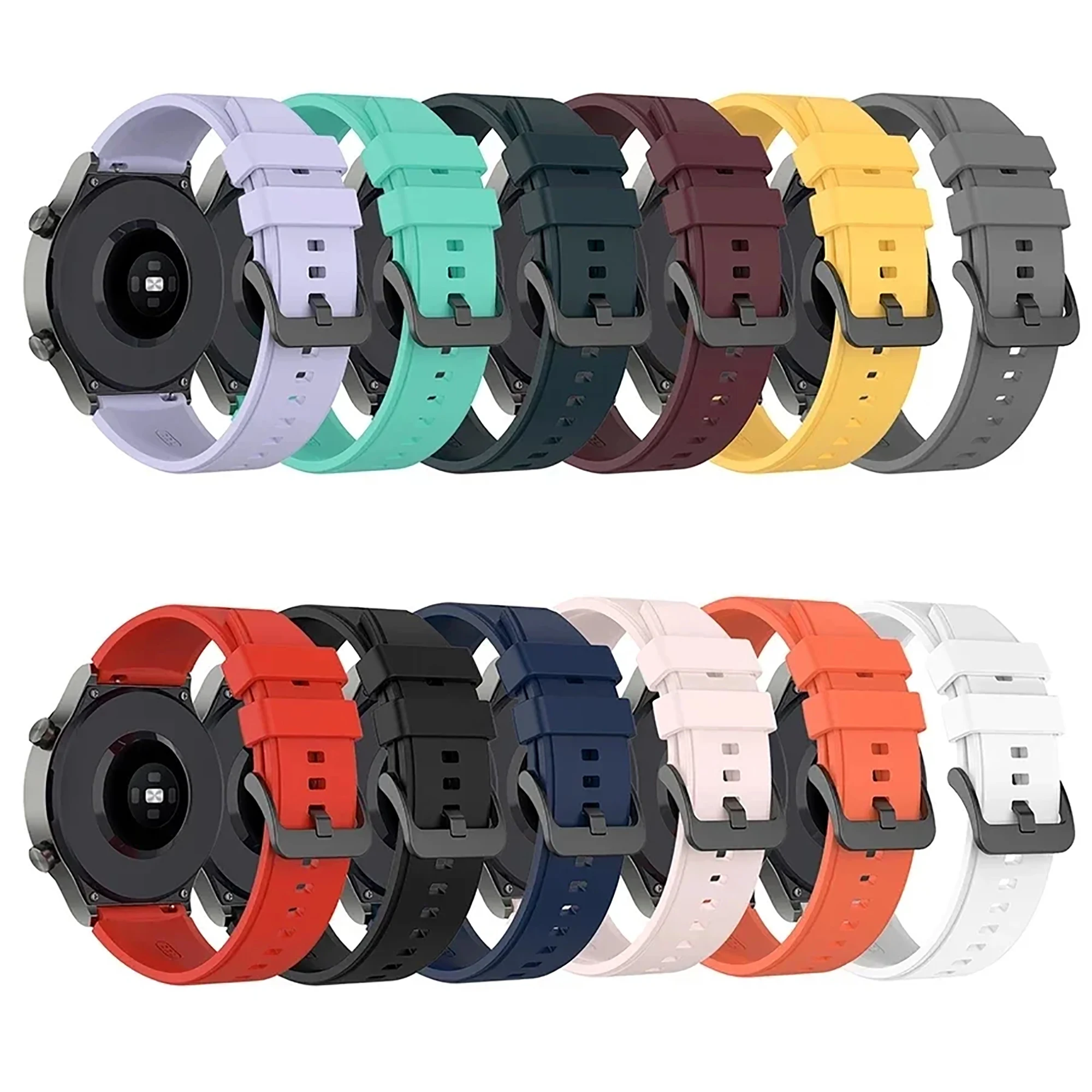 Silicone Watchband For Huawei Watch GT2 GT3 GT 3 GS 2 Pro 47mm SE Original Straps Bracelet 22mm Official Wristband Belt Bands