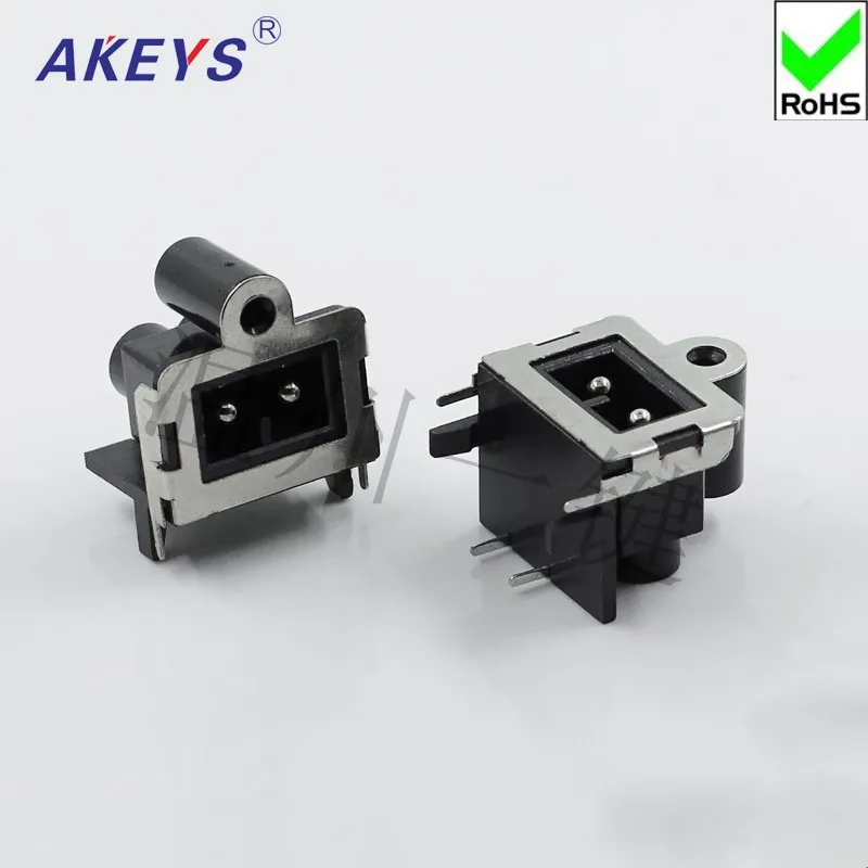 10 PCS DS-207A Power Socket High quality Masterbatch 90 degree pin edge socket 10A250V