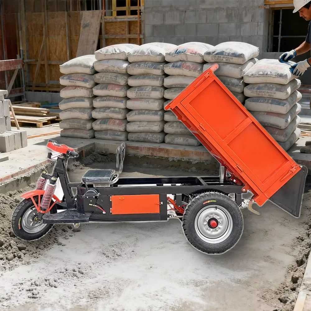 Small engineering dump truck Construction site Electric tricycle Plain mountainous area Agricultural dump truck