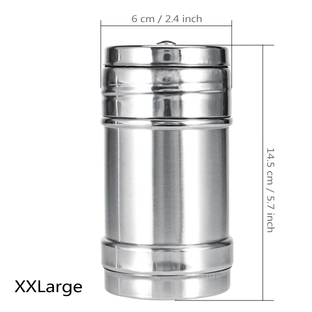 Stainless Steel Multi-purpose Rotary Cans Spice Jar Rotate The Bottle