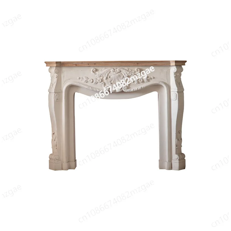 

European-style white mantel, living room decorative cabinet