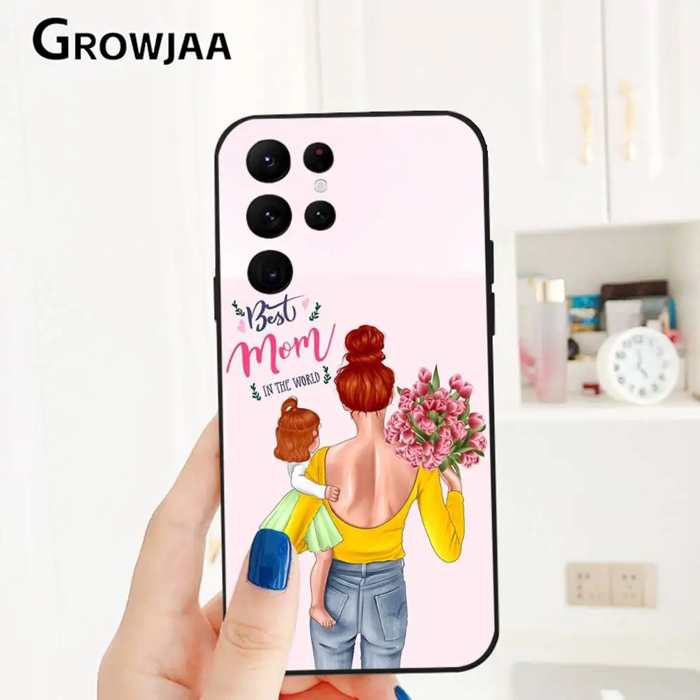 1 قطعة الكلاسيكية سوبر أمي قضية الهاتف لسامسونج غالاكسي S25 S24 S22 S23 الترا S21 S20 زائد 5 جرام متجمد عدم الانزلاق كامل لينة حالة #5