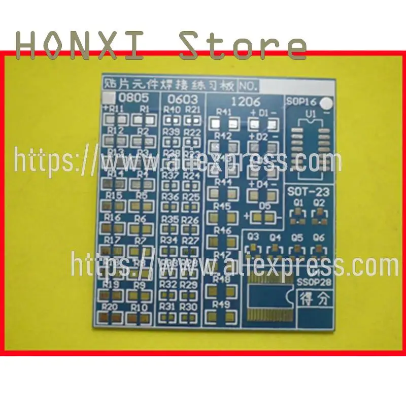 Placa de soldadura de tecnología de soldadura eléctrica y electrónica, elemento de parche de bricolaje, versión de práctica, suite de soldadura, 2 piezas