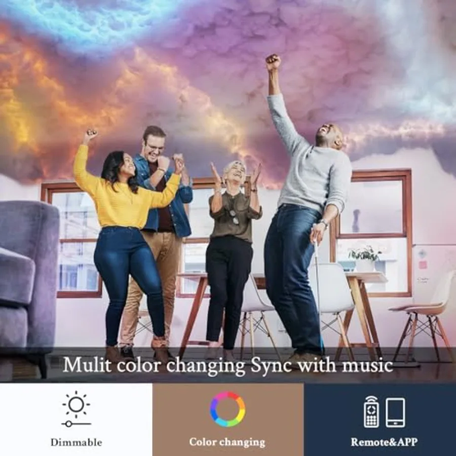 Cloud Light, Thundercloud LED Light 3D Cotton Lightning Cloud Colorful Atmosphere DIY Creative Night Light For Gaming Room, Clu