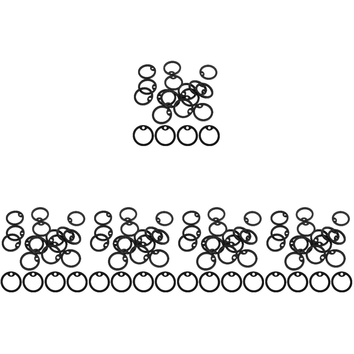 

5pcs 5 Pack Ring Pet Tag Silencers Small Dog Cat Cute Professional Black Covers Pets Round