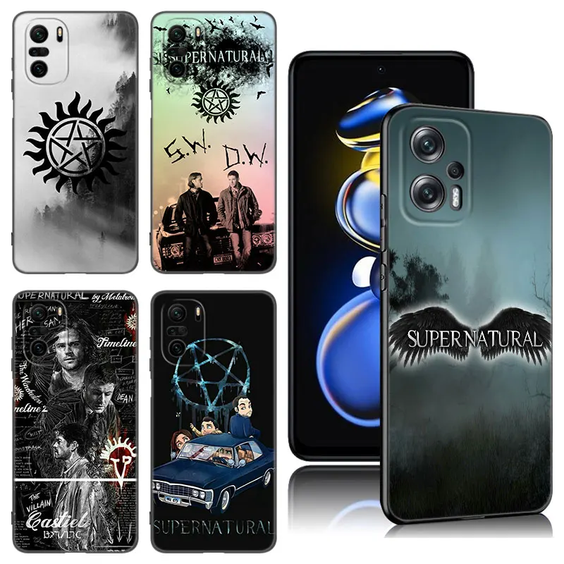 Supernatural SPN Dean Sam Black Silicone Phone Case For Xiaomi POCO X3 X4 NFC F5 M3 M4 M6 X5 X6 Pro F3 F4 GT 5G C55 C65 M5