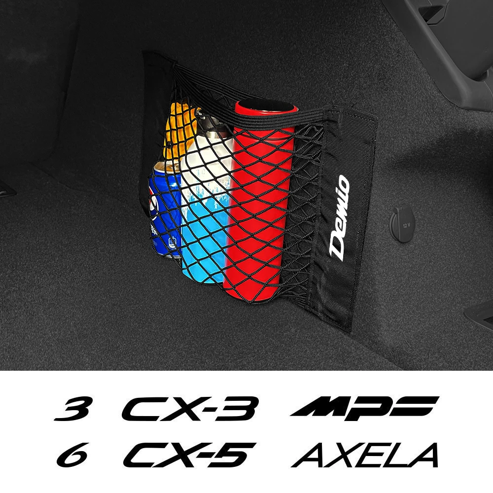 For Mazda cx30 Cx5 cx3 3 BT50 Mx5 Demio 6 Axela 3 MPS Skyactiv 6 2 Atenza Storage Accessories Car Trunk Storage Net Pocket