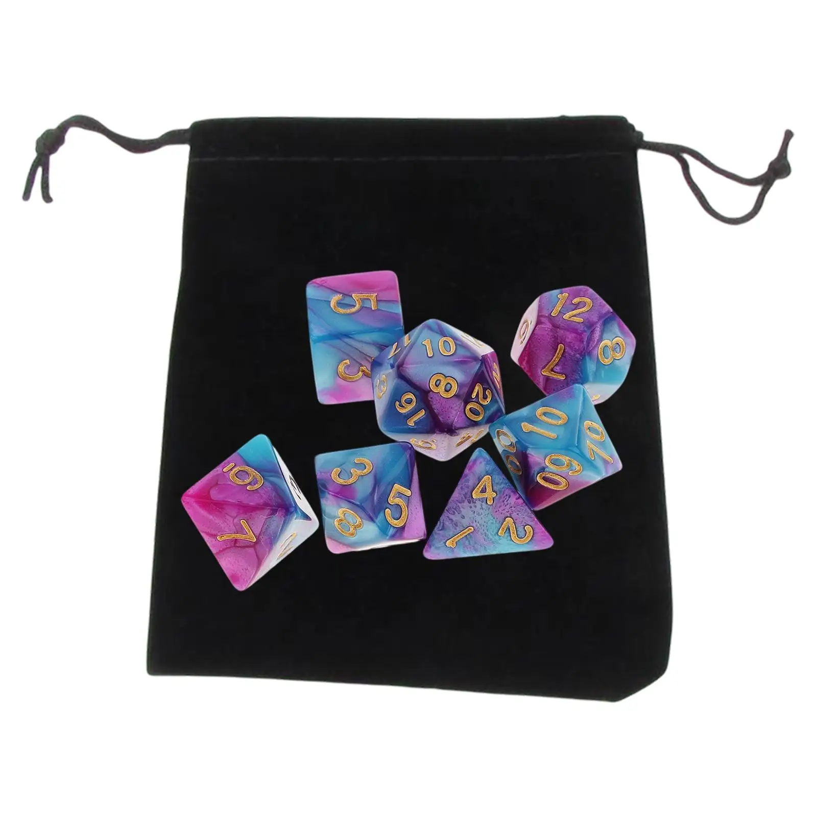 Jeu de dés à rouler, 7 pièces, pour fêtes, accessoires de jeu de société KTV, jeu à rouler