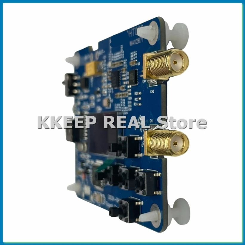 

HT008 MAX2871 Signal Source 23.5-6000MHz RF Module Consists of Serial Control CH2 Support -25dB Power Regulation Upgrade-BCBW