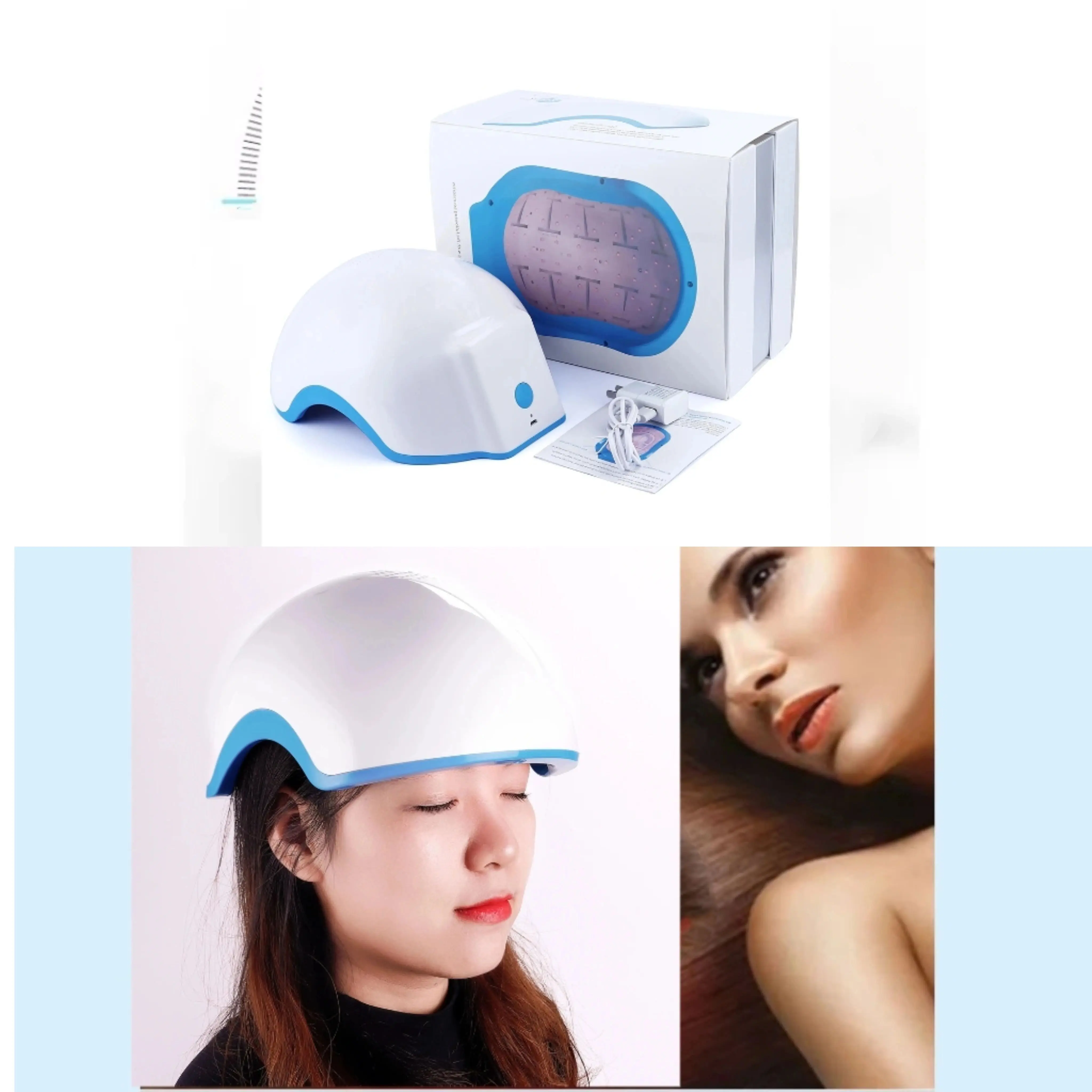 

LED Red Light Therapy Cap for Hair Growth 650 & 850nm Red & Infrared Light Hair Growth Hat Hair Loss Promotion Regrowth Care Hat