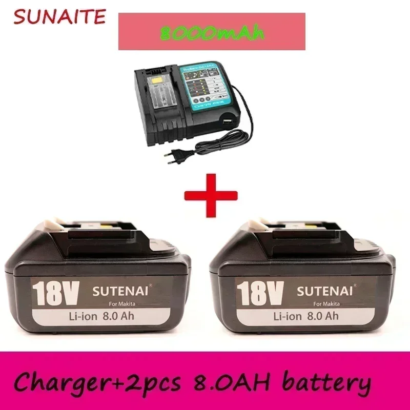 

18650 rechargeable battery, Makita backup battery, 18v8000mah with 4A charger, bl1840 bl1850 bl1830 bl1860b lxt400