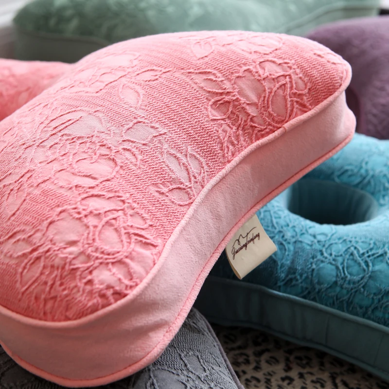 حماية الأذن لكبار السن بفتحة واحدة من قش القمح، غطاء وسادة من القطن المغسول بلون نقي، مساعد على النوم، لا ضغط على الأذن #4