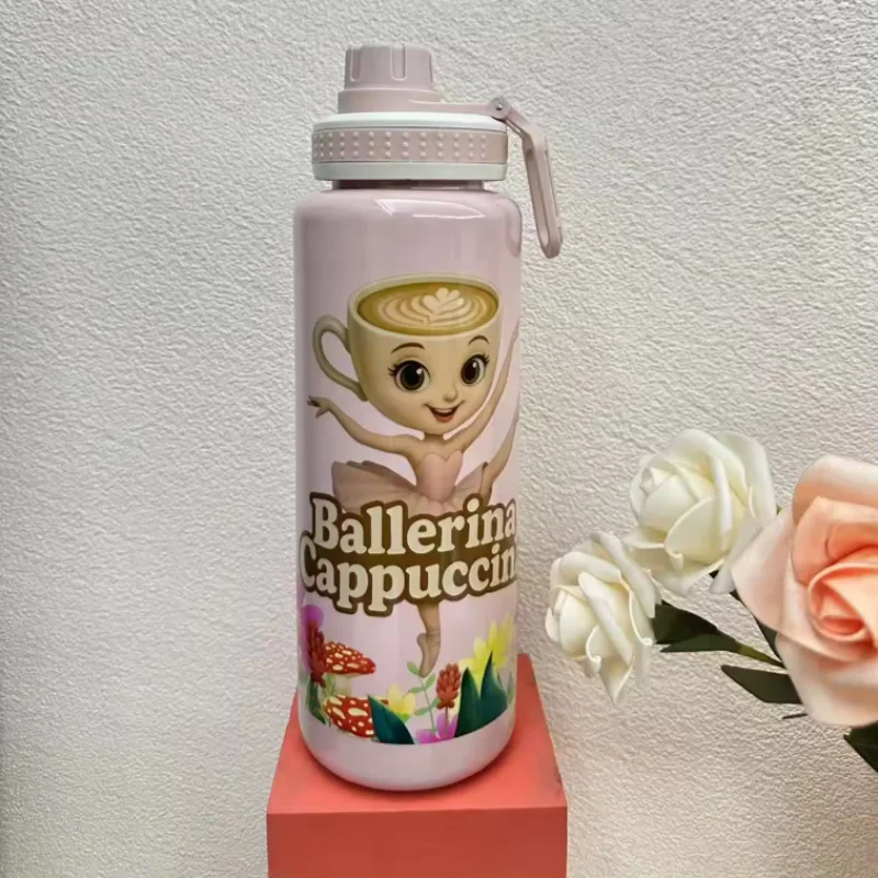 Ai Tralalero Tralala 1000 مللي زجاجة ماء لطيف الإيطالية Brainrot أنيمي كوب بلاستك Tingtung Sahur الرياضة كوب ماء هدية الكريسماس #6