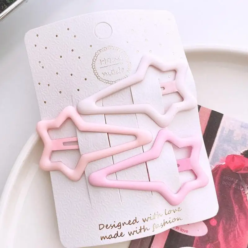 

95AE 15pcs/set Hair Clips Pins Star Heart Shapes Girls Metal Hairpin Princess Hair