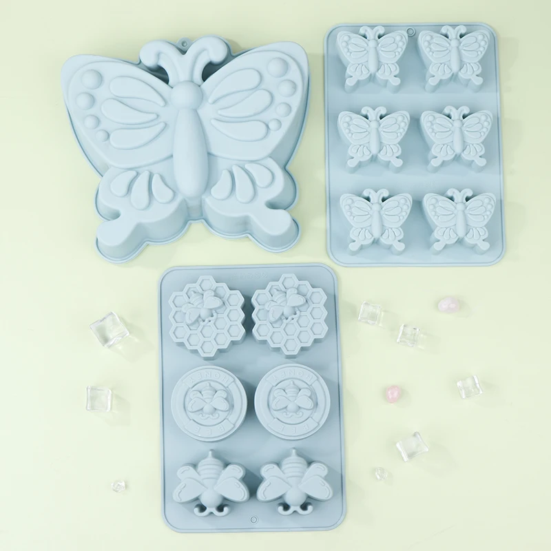 Vlinder Siliconen Mal DIY Fondant Taart Decoreren Gereedschappen Chocolade Bakvormen Dessert Cookie Bee Cakevorm Keuken Accessoires