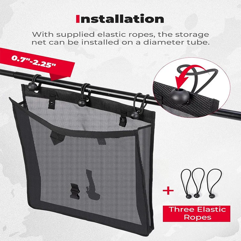 AdjustablePVCMesh Garbage Storage Bag Is Generally Applicable UTV、ATV Series Vehicle