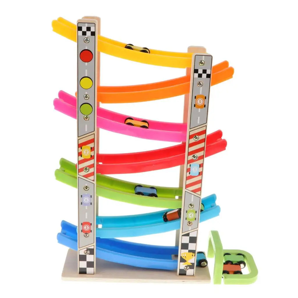 Colorful Ramp Track & Racing Car Playset Educational Developmental Game Gift