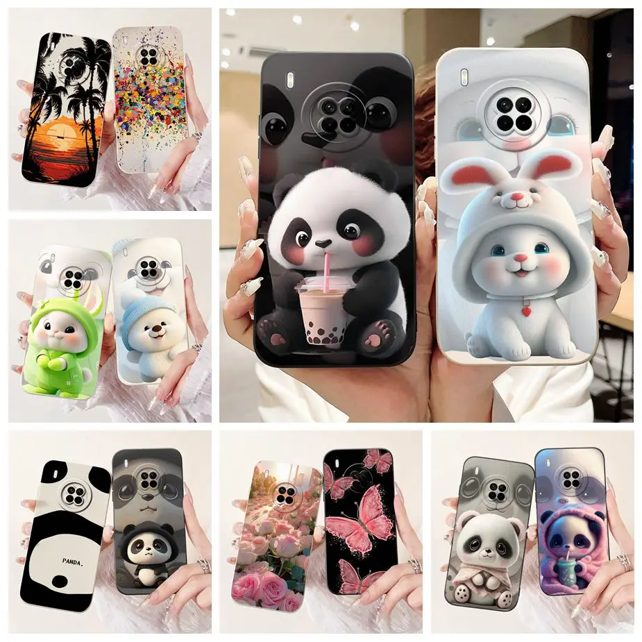 For Huawei Y9a Case NovaY9a Cute Panda Cartoon Cover Shockproof Phone Case For Huawei Nova Y9a Y 9a HuaweiY9a Soft Fundas Bumper