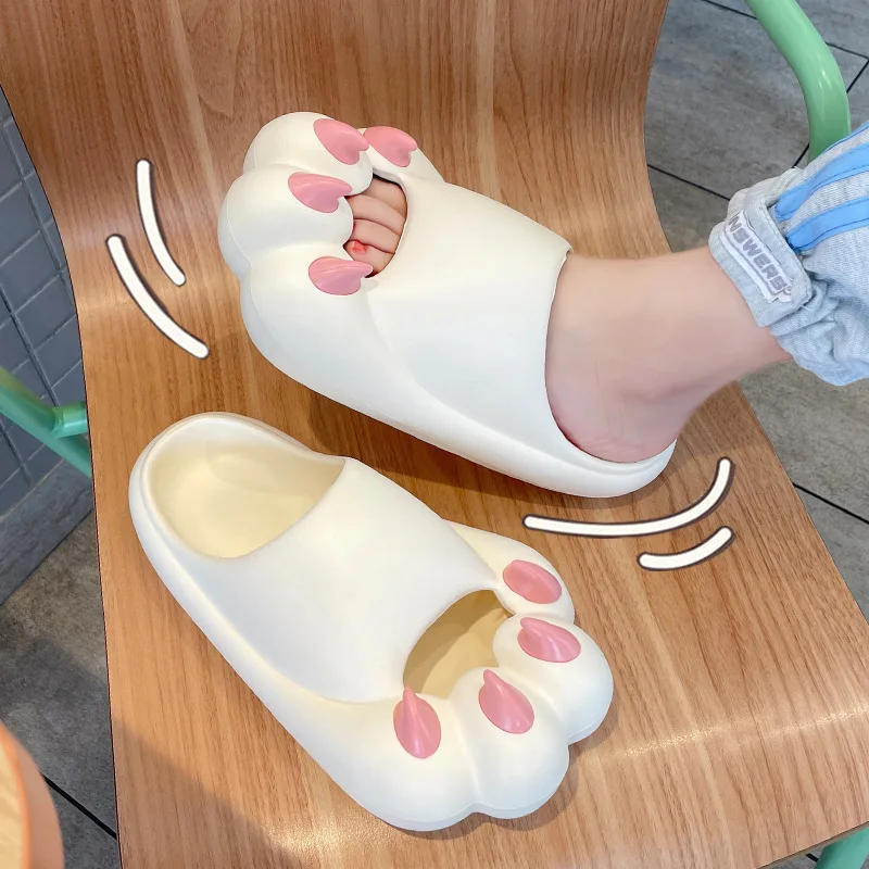 

Creative EVA slippers for girls at home, anti slip thick sole, straight drag, cute cool slippers