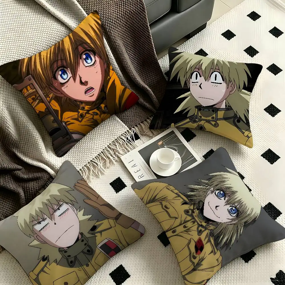 Seras Victoria Hellsing Pillow Case Fashion Square Pillowcase Bedroom Sofa Room Ins Decoration Leisure