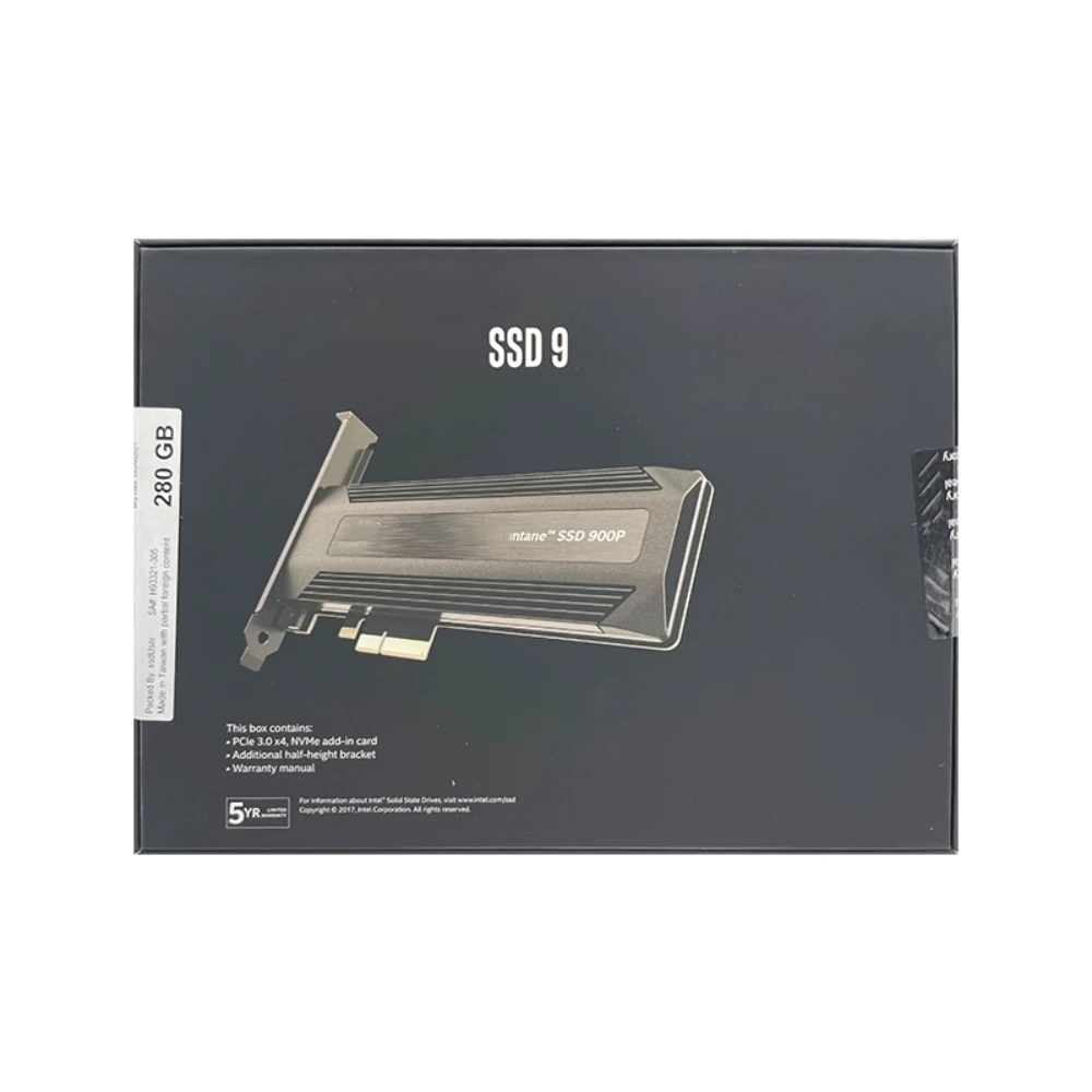 Nieuwe en ongeopende SSD 900P 280GB 5.11PBW AIC HHHL Halve hoogte Kaart 280G Voor Inter Optane SSDPED1D280GAX1 NVMe solid-state drive