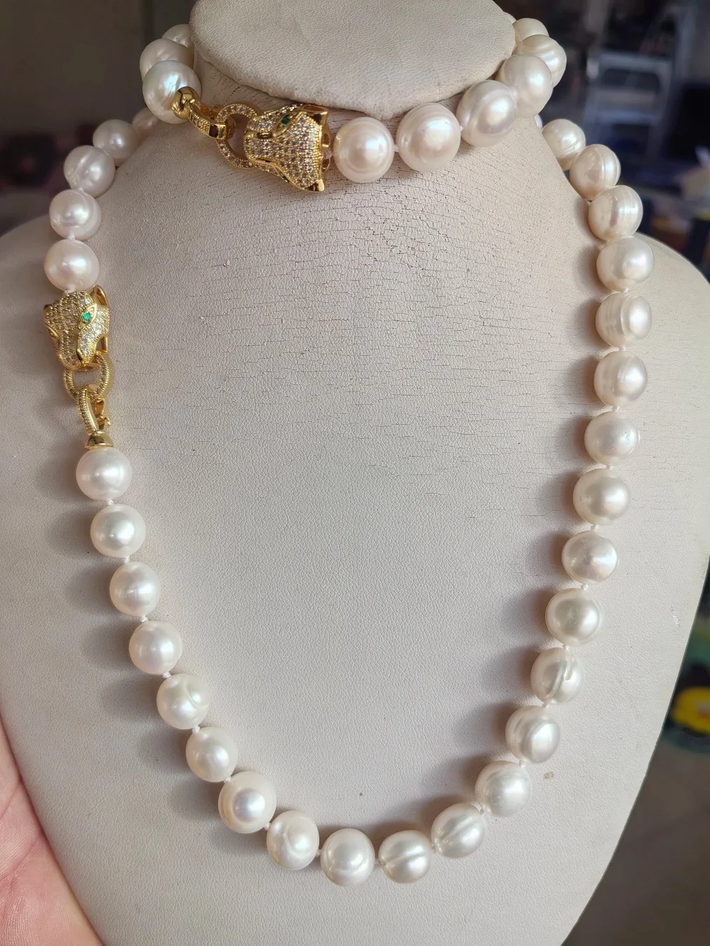 18'' Pearl Necklace+7.5-8'' Bracelet Set 10-11mm Genuine Natural Multicolor AAA 925S Clasp