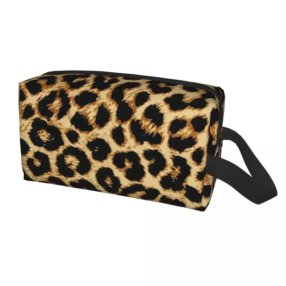 Custom Real Leopard Toiletry Bag Women Sexy African Animal Fur Makeup Cosmetic Organizer Ladies Beauty Storage Dopp Kit Box