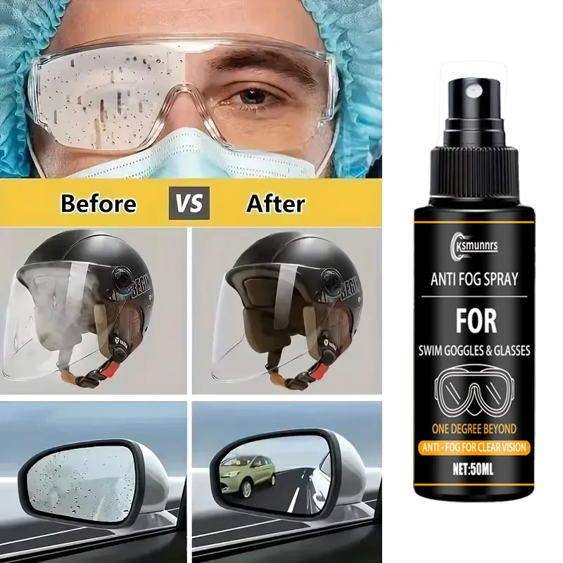 Fasilawei Long-Lasting All-Purpose Anti-Fog Spray for Glasses Swimming Gear & Ski Masks - Enhancer Clarity