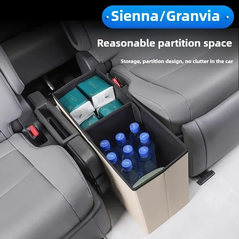 Leather Seat Aisle Storage Box for Toyota Sienna Granvia,Toyota Accessories Car Organizer,Car Supplies Seat Middle Storage Box