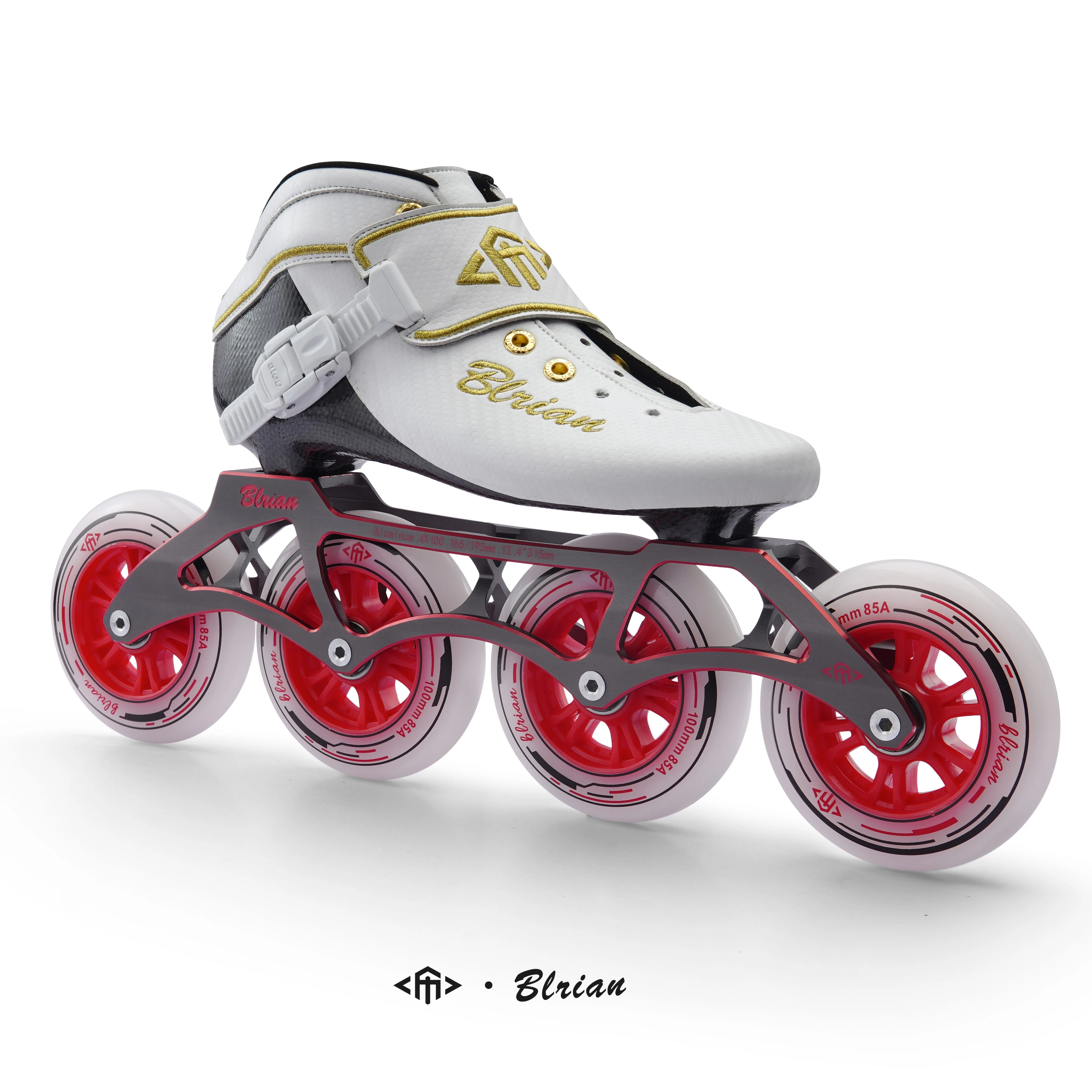 

Carbon Fiber Roller Adult Shoes Skating Skates Professional Aluminum Alloy 4 Wheels Roller Speed Skate