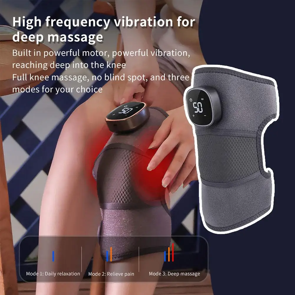 3in 1 Shoulder Knee Eblow Heated Vibration Knee Massager Pad for Joint Pain Relief Health Care Shoulder Arthritis Support B T6K5